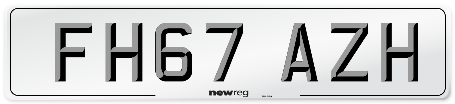FH67 AZH Number Plate from New Reg